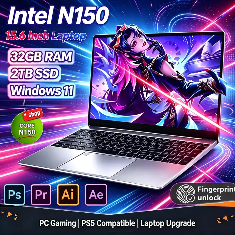 Ssd 2Tb - 2026 New 15.6' Intel N150 Windows