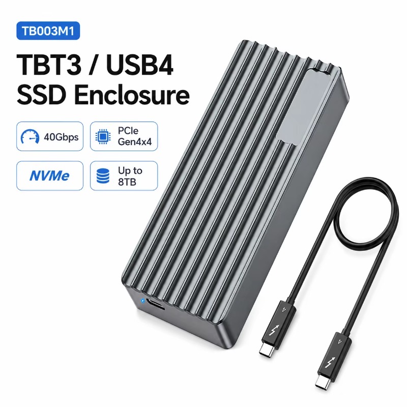 External Ssd - TBT3/USB4 M.2 NVMe SSD Enclosure 40Gbps