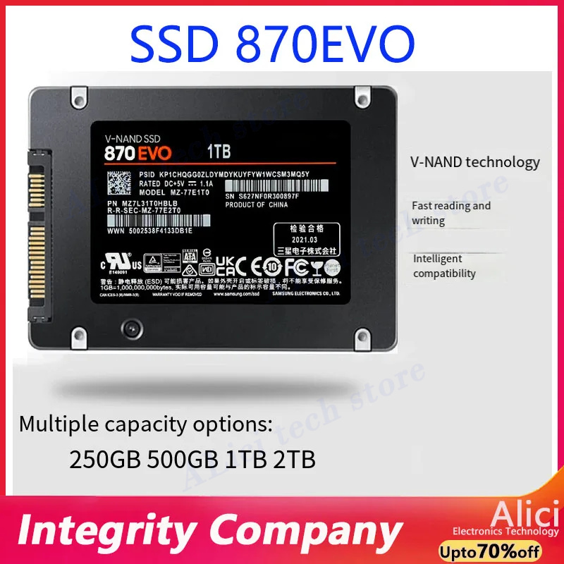 Original SSD FOR Samsung 870EV - đánh giá và giá Samsung Ssd