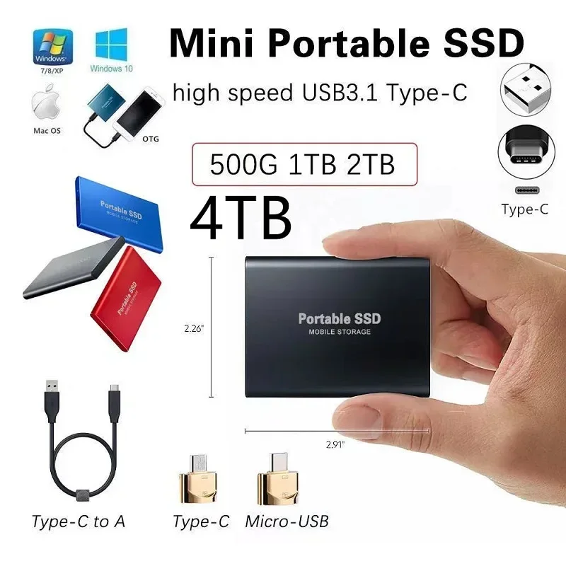 256TB SSD High-speed SSD USB 3 - đánh giá và giá External Ssd