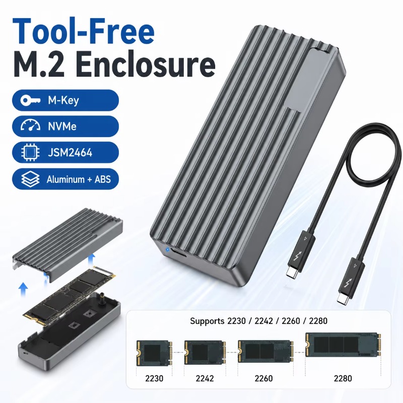 TBT3/USB4 M.2 NVMe SSD Enclosu - đánh giá và giá External Ssd