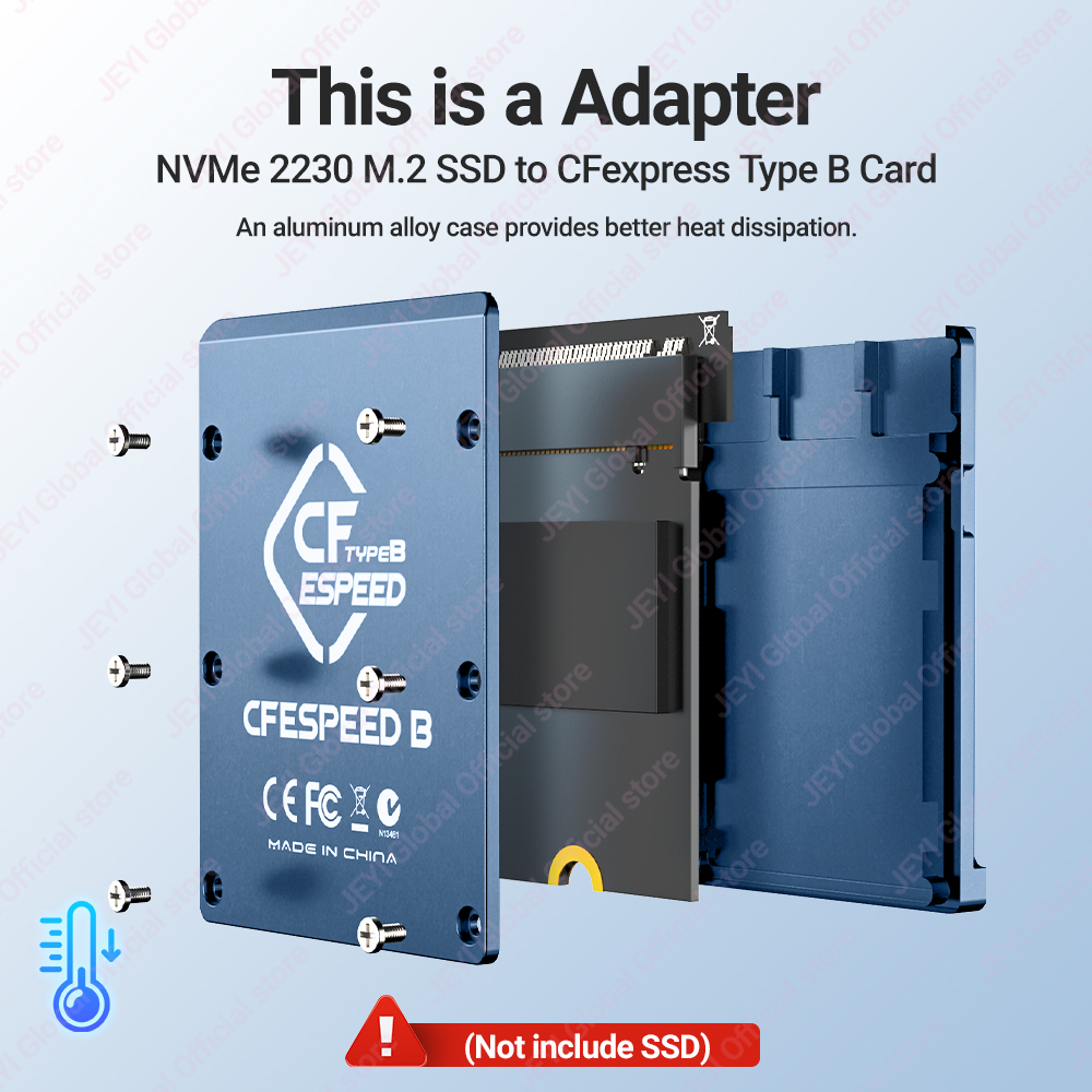 JEYI CF-Express Type-B to M.2  - đánh giá và giá Memory Card Ssd